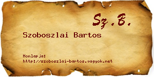 Szoboszlai Bartos névjegykártya